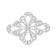 Sew-On Diamante Motif - 110mm x 90mm - Silver